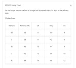 Kenzo Size Chart Refind Preloved