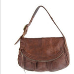 Lucky Brand Brown Vintage Inspired Leather Hobo Stash Bag