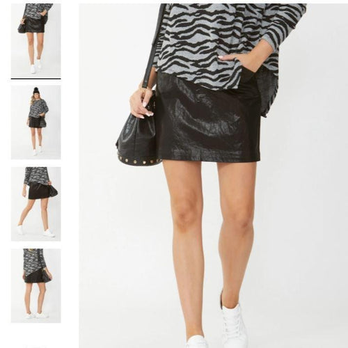 Decjuba Faux Leather Mini Skirt
