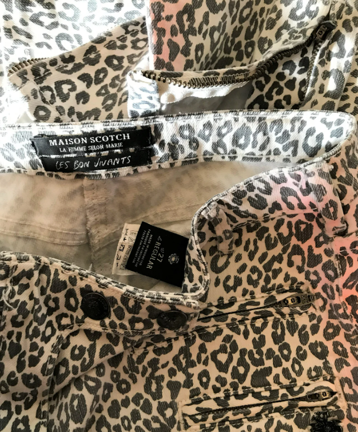 Maison Scotch Leopard Print Jeans Multicolour