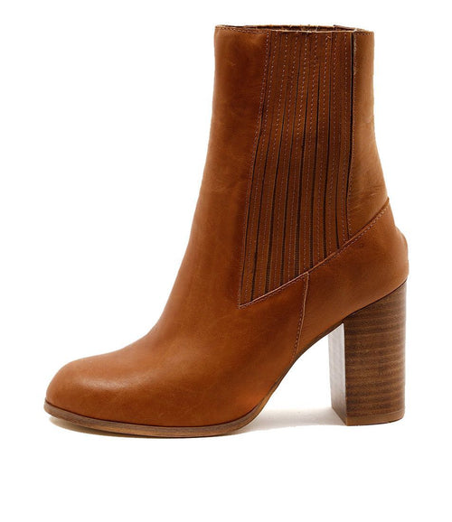 Midas Tan Leather Ankle Boots