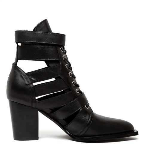 Mollini Leather Strappy Ankle Boot Heels 'LINDSAYA'