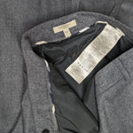 Vintage Grey Cuffed Wool Flared Pants, by Burberry 
