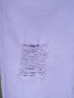 A-E-Nice Lilac Lace Distressed Jeans