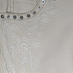 Cream Galix Embroidered Skinny Jean, Isabel Marant  