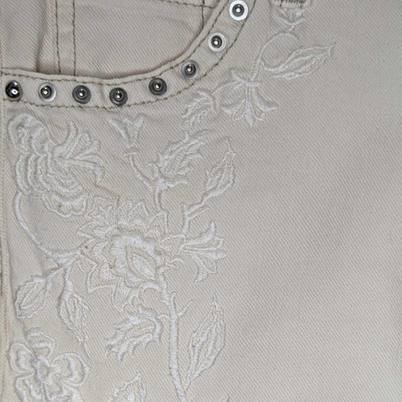 Cream Galix Embroidered Skinny Jean, Isabel Marant  