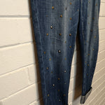 CURRENT/ELLIOTT The Fling Boyfriend Jeans Studded Embellished