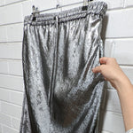 Baz Inc Metallic Silver Slip Skirt
