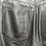 Zuma Originals Australia Vintage Made to Measure Black Leather Motorcycle Straight Leg Pants