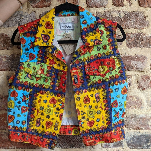 Vintage Versace Young Multicolour Pattern Vest