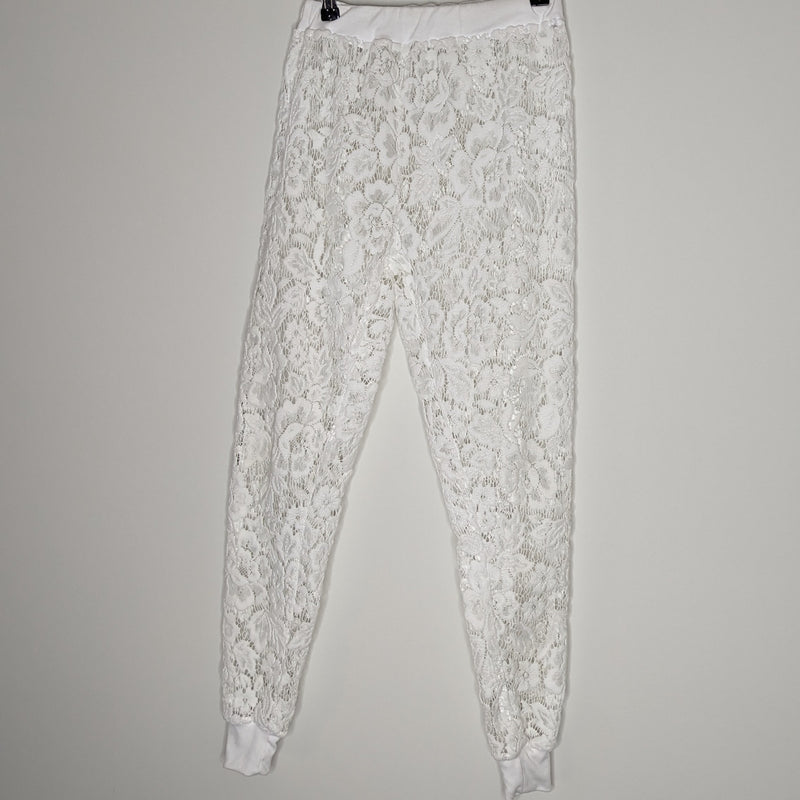 Stellar & The Chief White Lace Jogger Pants