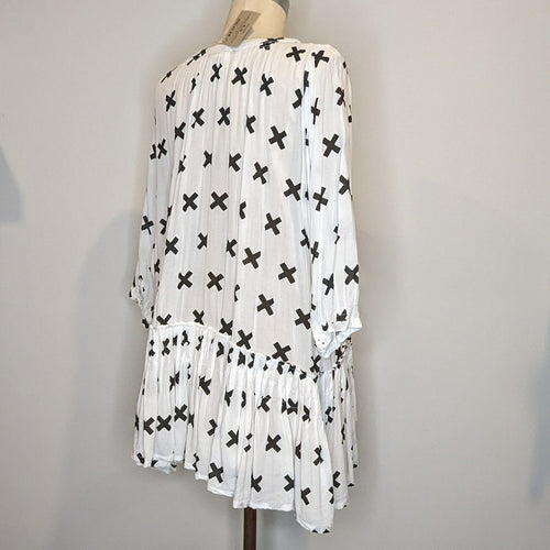 White Peacock Smocked 'X' Top