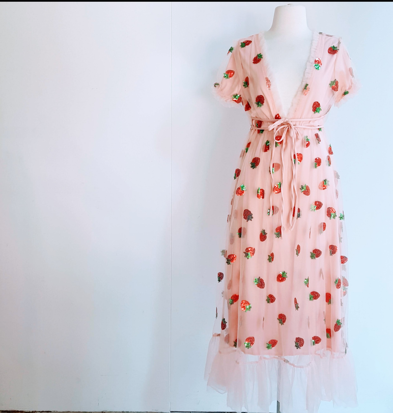 Lirika Matoshi’s Strawberry Midi Dress