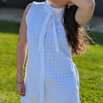 See by Chloe White Tie Button Up Broderie Anglaise Dress