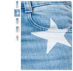 Stella McCartney Star Print Light Blue Skinny Ankle Glazer Star Jeans