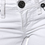 True Religion White Low Rise Jeans Blue Contrast Stiching