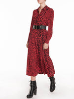 Veronika Maine Mixed Leopard Skirt in Red