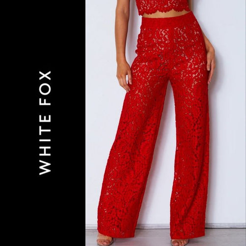 White Fox Cherie Red Lace Pants Re_find Preloved