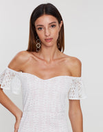 White Lace Summer Fling Strapless Dress